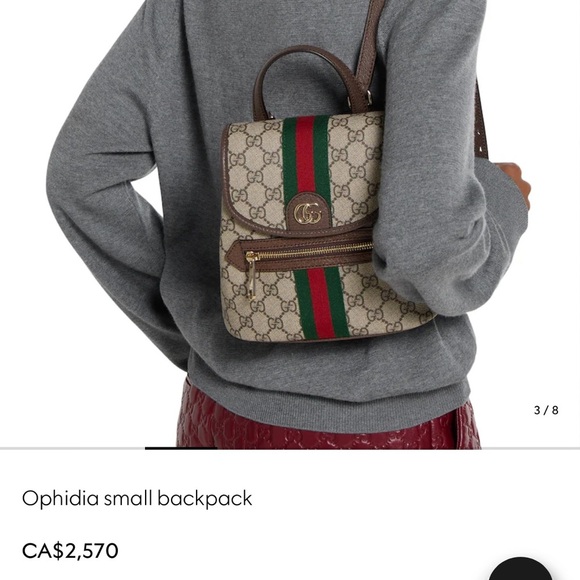 Vintage Gucci cream leather small backpack bag with bamboo details - Picture 13 of 13